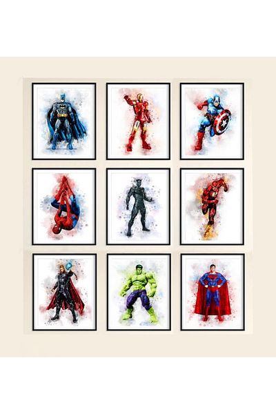 Postifull Σετ αφίσας Avengers - 9 τμχ 21x30cm Αφίσα από επικαλυμμένο χαρτί