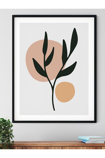 Postifull Pictură murală botanică și estetică, poster fără încadrare, decor de perete pentru living, bucătărie și birou