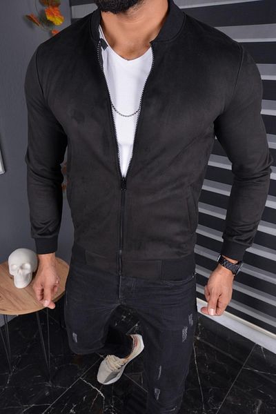 Oksit Ανδρικό σουέτ μπουφάν Eddy Extra Slim Fit Seasonal