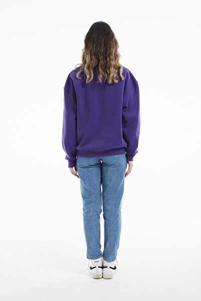 Eazy Co Eazy Italy Oversize Unisex Фіолетовий Світшот з велосипедним коміром