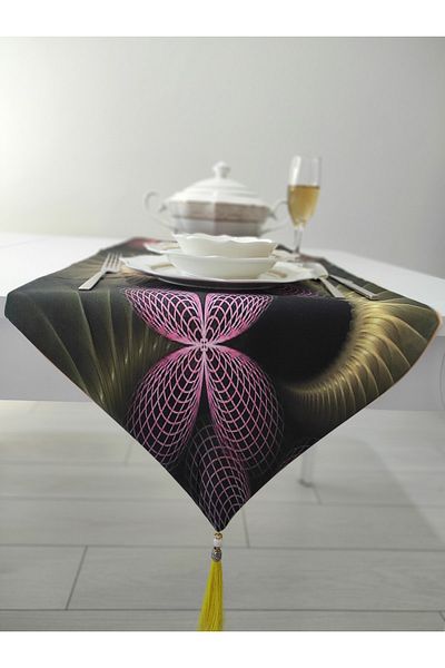 Benlisso Home Țesătură anti-pete cu ciucuri Runner cu două fețe Design special 3d