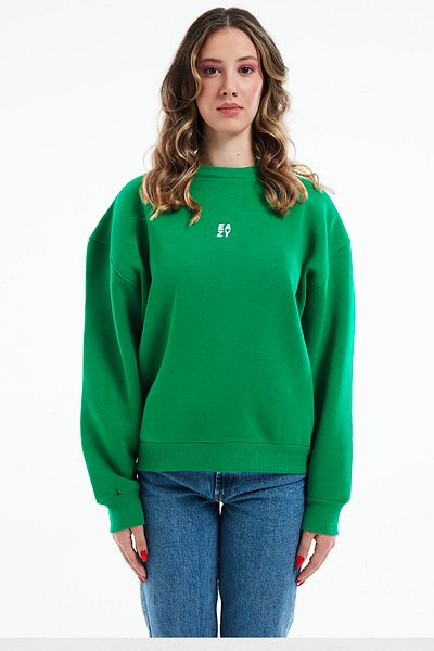 Eazy Co Eazy Basic Oversize Unisex Πράσινο Ποδηλατικό Φούτερ