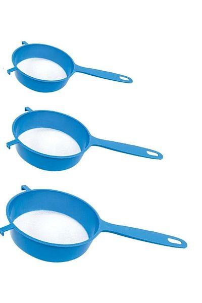 esmınahome 3-Piece Assortment Color Milk Strainer - 4'No, 5'No Strainer
