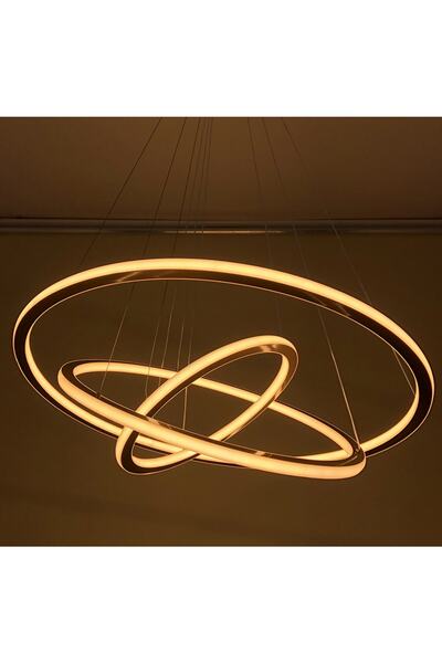 TRİOLUX Led Avize Sarkıt Saturn Tra30050 Ø80cm Boya:beyaz - Işık:4000k Doğal ...