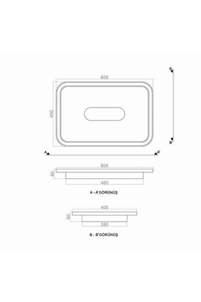 TRİOLUX Led Avize Plafonyer Basıs Tra54103l 90*60cm Boya:beyaz - Işık:4000k Doğal Beyaz