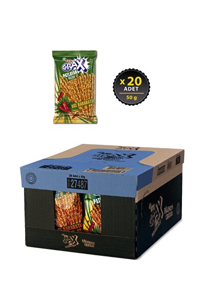 Eti Crax Patlayan Lezzet Acı Baharatlı Çubuk Kraker 50 g x 20 Adet