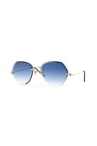 Angel Eyes Women's Sunglasses Square Design Gold Frame Gradient Glass