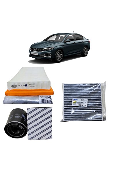 Fiat Egea 3lü Karbon Filtre Bakım Seti 1.4 Benzili 95 Beygir 2015 Sonrası Kit2127e