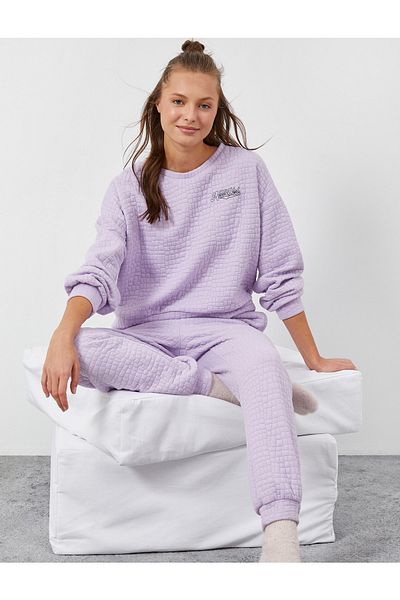 Koton Jogger Pajama Bottoms with Textured Pocket Detail