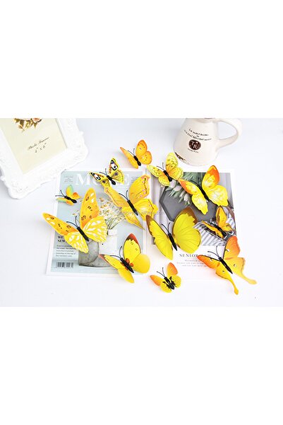 new fly Aksh Çift Kanatlı Kelebek Özel Kelebekler 3d Üç Boyutlu Duvar Ve Buzd...