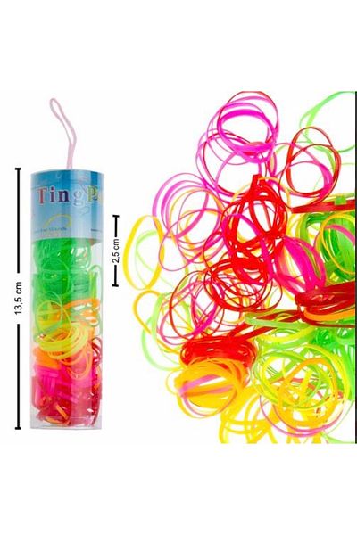 AYRİS AKSESUAR Women's Colorful 3 Box Hair Braid Perm Elastic