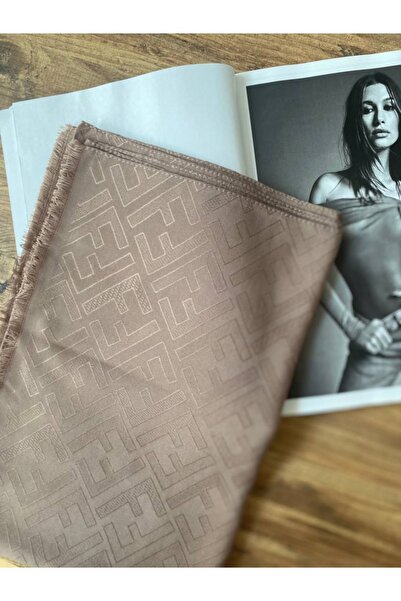 Nilbutik Γυναικείο σάλι Hijab Fendi με σχέδιο βαμβακερό ζακάρ