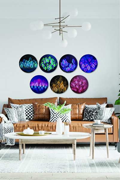 Nod Model de masă cu frunze, set MDF de 7, casă, sufragerie, dormitor, hol, decor de perete de birou