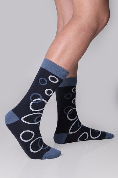 The Socks Company Мъжки чорапи с кръгъл шарен мотив