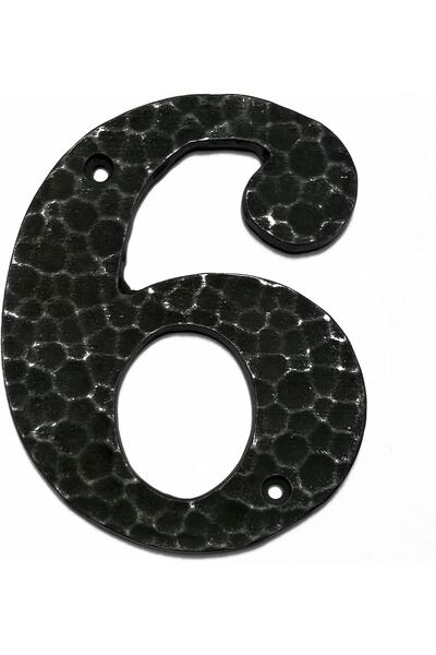 HOUSE2HOME Handmade Brass Door Number Oxide - 6