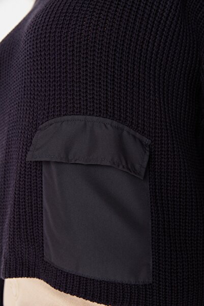 Trendyol Curve Große Größen in Pullover  - Dunkelblau - Relaxed Fit