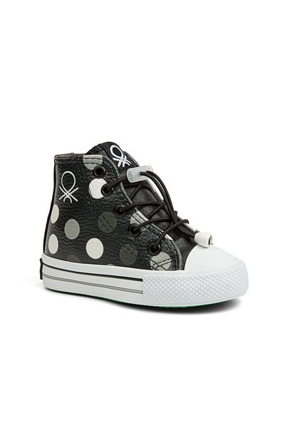 Benetton ®| Bn-30808- 3394 Black White - Children's Sports Shoes