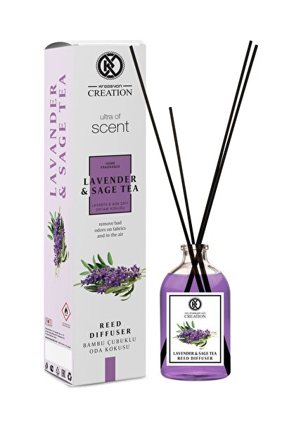 Reed Diffuser Bambu Çubuklu Oda Kokusu 115 Ml Lavanta Adaçayı