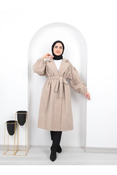 ışık tesettur Γυναικείο παλτό μεσαίου μήκους Balloon Cashmere