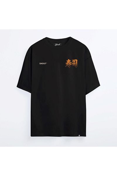 Shout Μπλουζάκι Unisex Oversize Dragon Sushi Oldschool