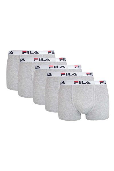 FILA Herren Boxer Şort, 5'li Paket - Logobund, Urban, Pamuklu Streç, einfarbig