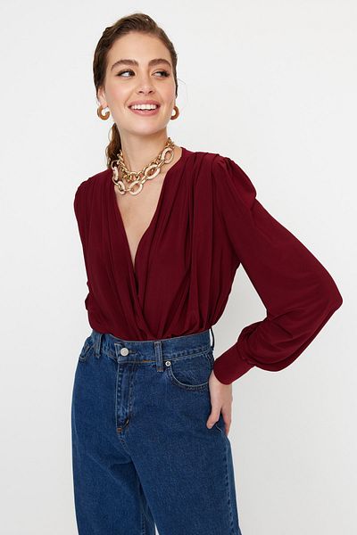 Trendyol Collection Body - Bordeaux - Regular Fit