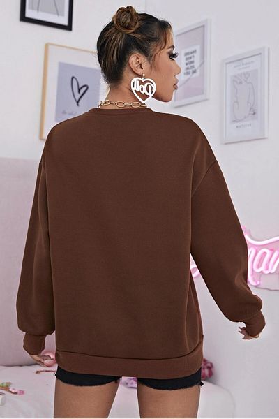 MODAGEN Φούτερ Unisex Brown Vancouver Est 1886 Printed Crew Neck φούτερ