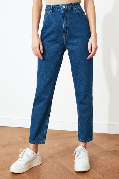 Trendyol Collection Jeans - Dunkelblau - Mom