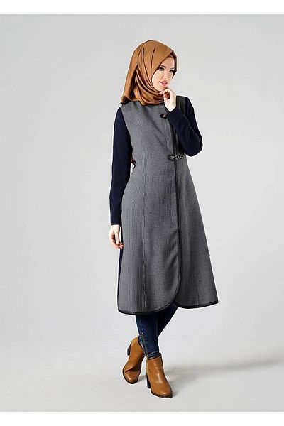 TRENDTESETTÜR Γυναικεία καμπαρντίνα Crew Neck Gingham 1592