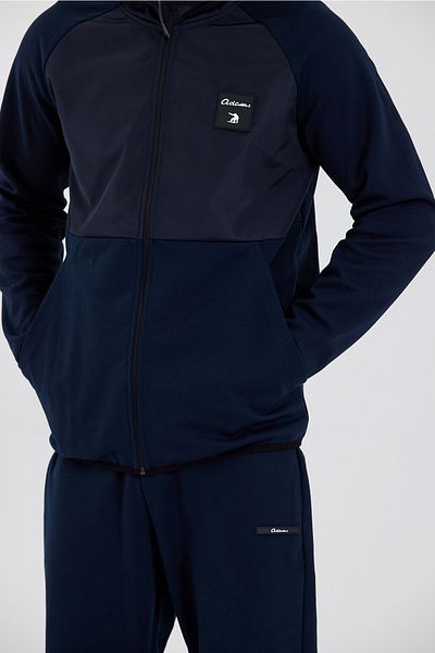 Adams Νέο σετ ανδρικής φόρμας με κουκούλα Shield Navy Blue