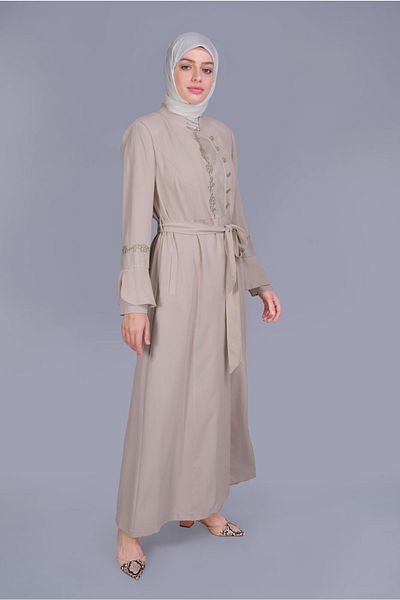 TRENDTESETTÜR 10199 Model pardesiu brodat și cu curea