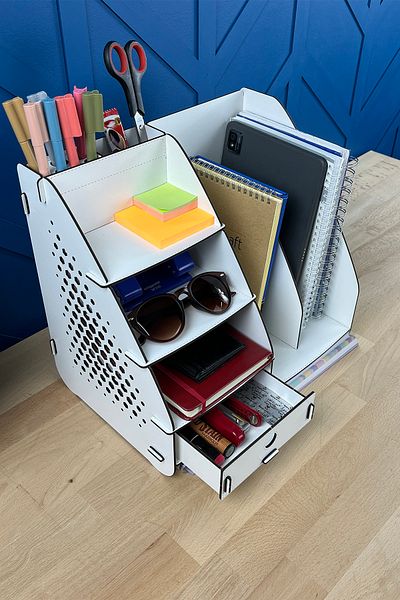 Design OTTO Focus Hexa A4 Document Rack - Desktop Organizer with Drawer