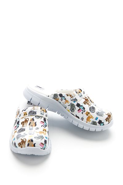 DRMOON Cat Patterned Comfortflex Sabo Slippers