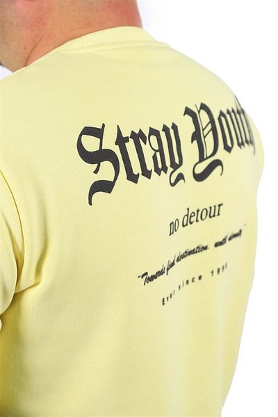 MocGrande Φούτερ Crew Neck Stray South 22730 Κίτρινο