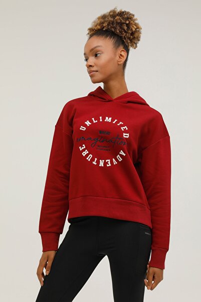 lumberjack W-gf89 Cayla Hoodie 2pr Claret crvena ženska majica