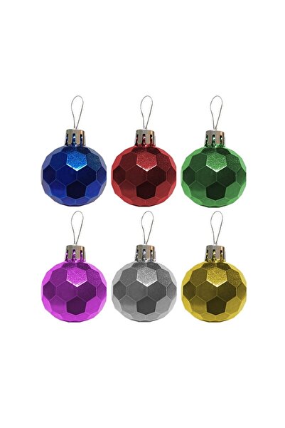 DÜVENCİ TİCARET Bile decorative pentru copaci de 4 cm, set de 6 bile disco