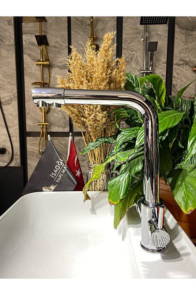 İSAOĞLU YAPI Kitchen Faucet with Purifier 3 Way Sink Faucet Kitchen Faucet with Purifier Chrome Color