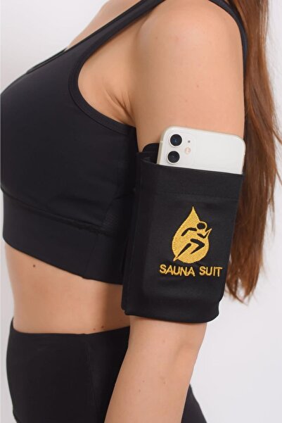 SAUNA SUIT حامل هاتف رياضي مضاد للترهل، متين للغاية، متوافق مع أي هاتف