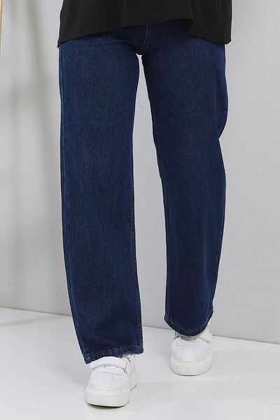 Modamihram Wide Leg Denim Trousers Dark Denim 6016