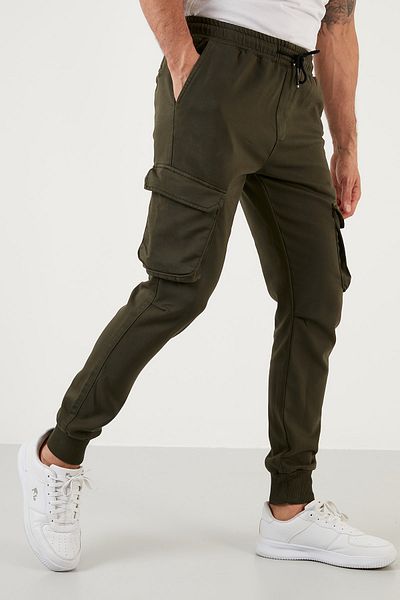 Buratti Relaxed Fit Cotton Pocket Cargo Pants Men's Trousers 5171697