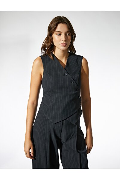 Koton Wrap Buttoned Vest