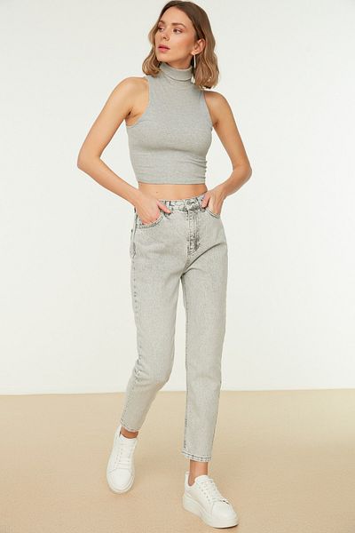Trendyol Collection Jeans - Grau - Mom