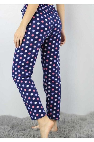 Ladytime Pantaloni de pijama de damă din lână de iarnă fără buzunar, cu un singur fund Je15