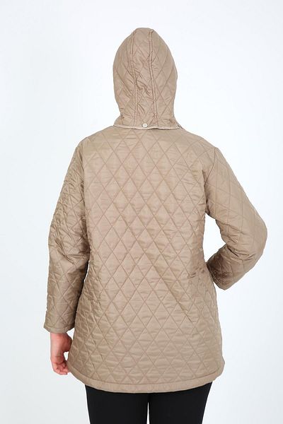 By Alba Collection Γυναικείο παλτό Baklava Slice Quilted Plus Size Mink