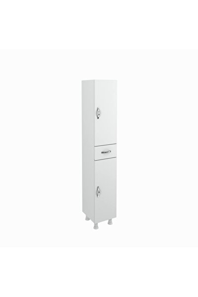 Alesta Life 2 Kapaklı Çekmeceli Mutfak Dolabı Banyo Dolabı Çok Amaçlı Dolap Beyaz