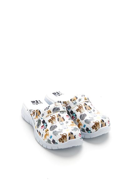 DRMOON Cat Patterned Comfortflex Sabo Slippers