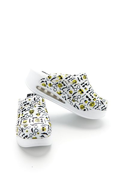 DRMOON Emoji Patterned Airmax Sole Sabo Slippers