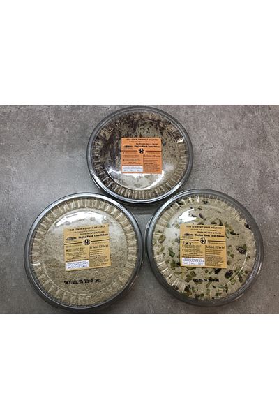 1928 MEHMET HELVACI Pack of 3 Famous Shovel Tahini Halva - Plain Cocoa and Pistachio 500 Gr
