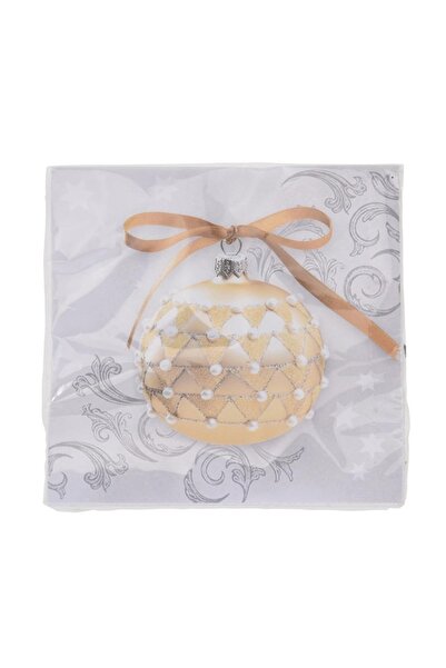 Via Gardenia منديل ورقي بطابع ذهبي للعام الجديد أبيض 33*33 سم 20 قطعة