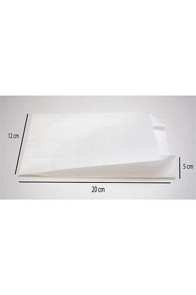 anka design Oiled White Bottomless Paper Bag 12*28 cm 10 Pieces